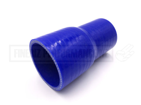 2.5" to 3.25" (63mm - 83mm) Straight Blue Silicone Hose Reducer