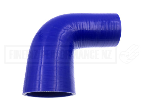 2" to 2.25" (51mm to 57mm) 90° Elbow Blue Silicone Hose Reducer