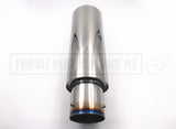N1 Style Muffler - Stainless Steel  4" Outlet / 2.5" Inlet
