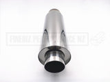 N1 Style Muffler - Stainless Steel  4" Outlet / 2.5" Inlet