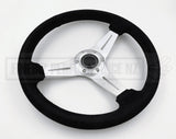 Steering Wheel - 350mm Suede Steering Wheel with Black Stitching
