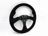 Suede Steering Wheel - 350mm Flat Steering Wheel
