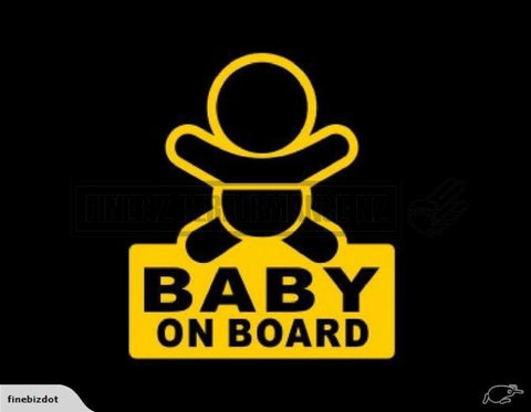 Baby On Board Windscreen Sticker- 12Cm X 10.5Cm - Car Parts
