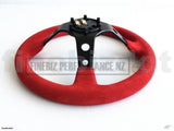 Deep Dish Red Suede Hole 320Mm Steering Wheel - Car Parts
