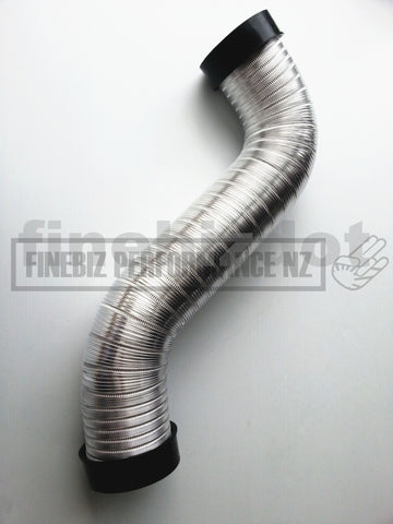 Flexible Air Filter Intake Induction Hose - Silver - Car Parts