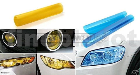 Gloss Tail Lights Vinyl Film - Yellow And Light Blue - Car Parts
