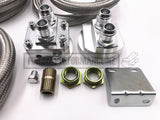 Relocation Oil Cooler Kit With Braided Hoses - Car Parts