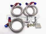 Relocation Oil Cooler Kit With Braided Hoses - Car Parts