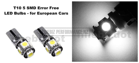 T10 5 Smd Error Free Led Bulbs - For European Cars - Car Parts