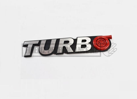 Turbo 3D Aluminium Emblem Badge - Car Parts