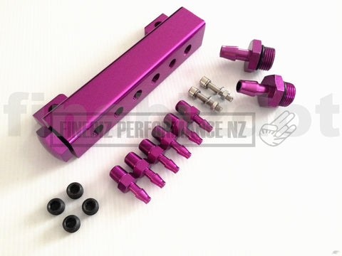 Universal Boost Vacuum Manifold - Black / Purple / Silver - Car Parts