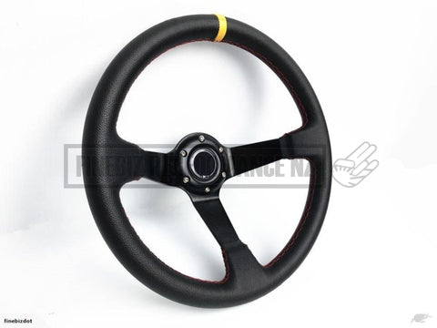 Vinyl Deep Dish 350Mm Steering Wheel - Car Parts